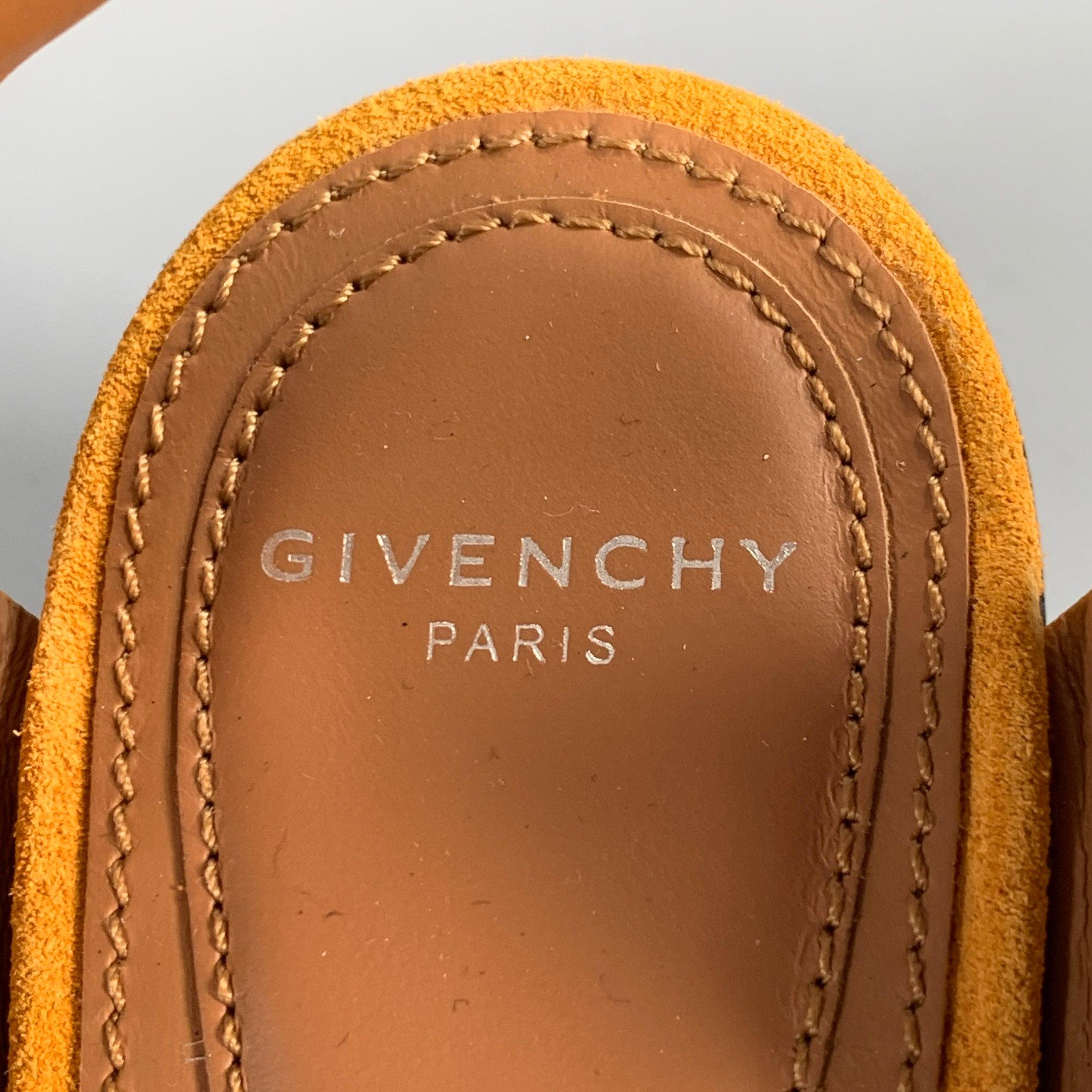 GIVENCHY Taille 6 Jaune moutarde Sandales à lanières en daim en vente 3
