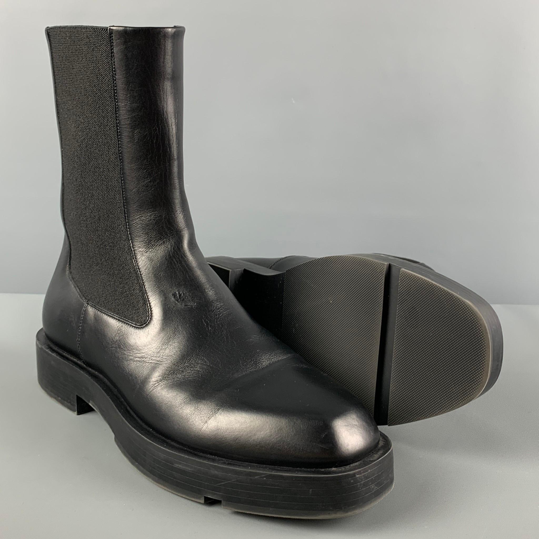 GIVENCHY Size 8 Black Leather Chelsea Boots In Good Condition In San Francisco, CA