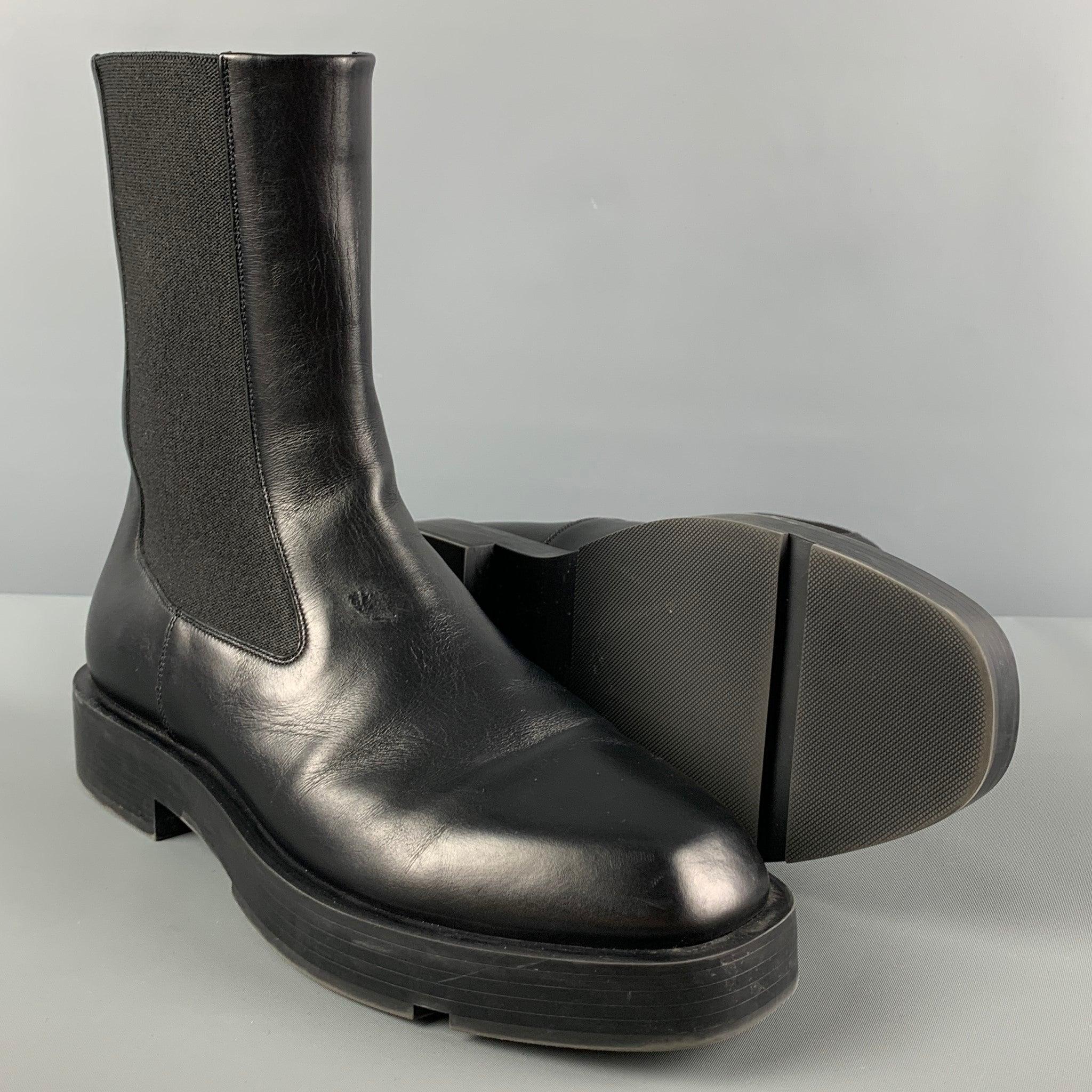 Men's GIVENCHY Size 8 Black Leather Chelsea Boots For Sale