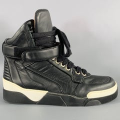 GIVENCHY Zapatillas altas de piel negra talla 8