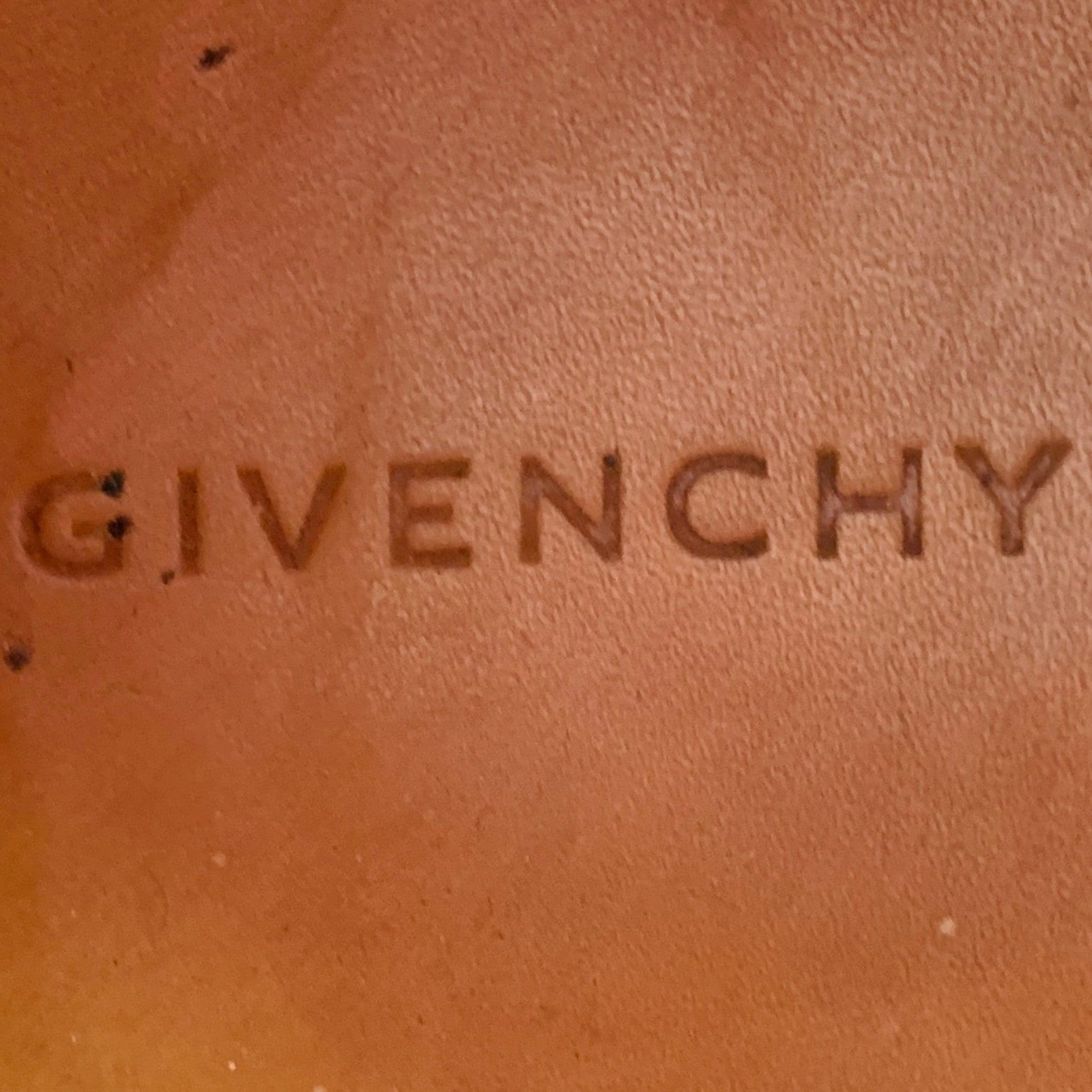 GIVENCHY Size 8 Black White Leather Slip On Sneakers 4