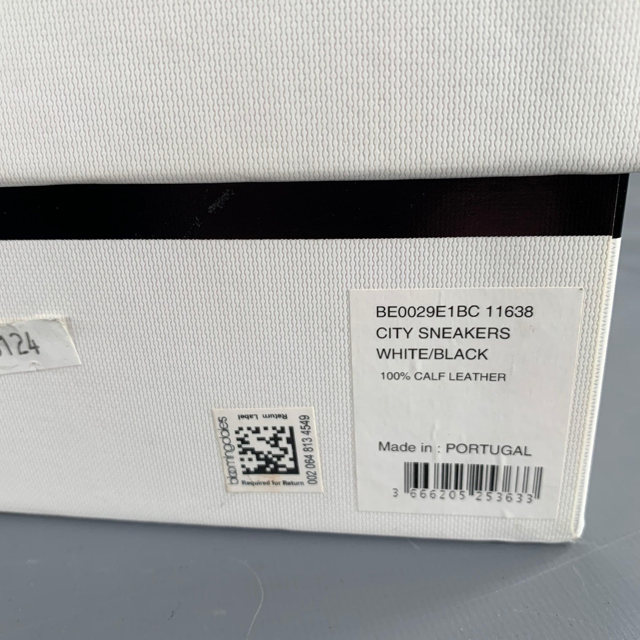 GIVENCHY Size 8 White Black Leather Logo Calfskin Low Top Sneakers 5
