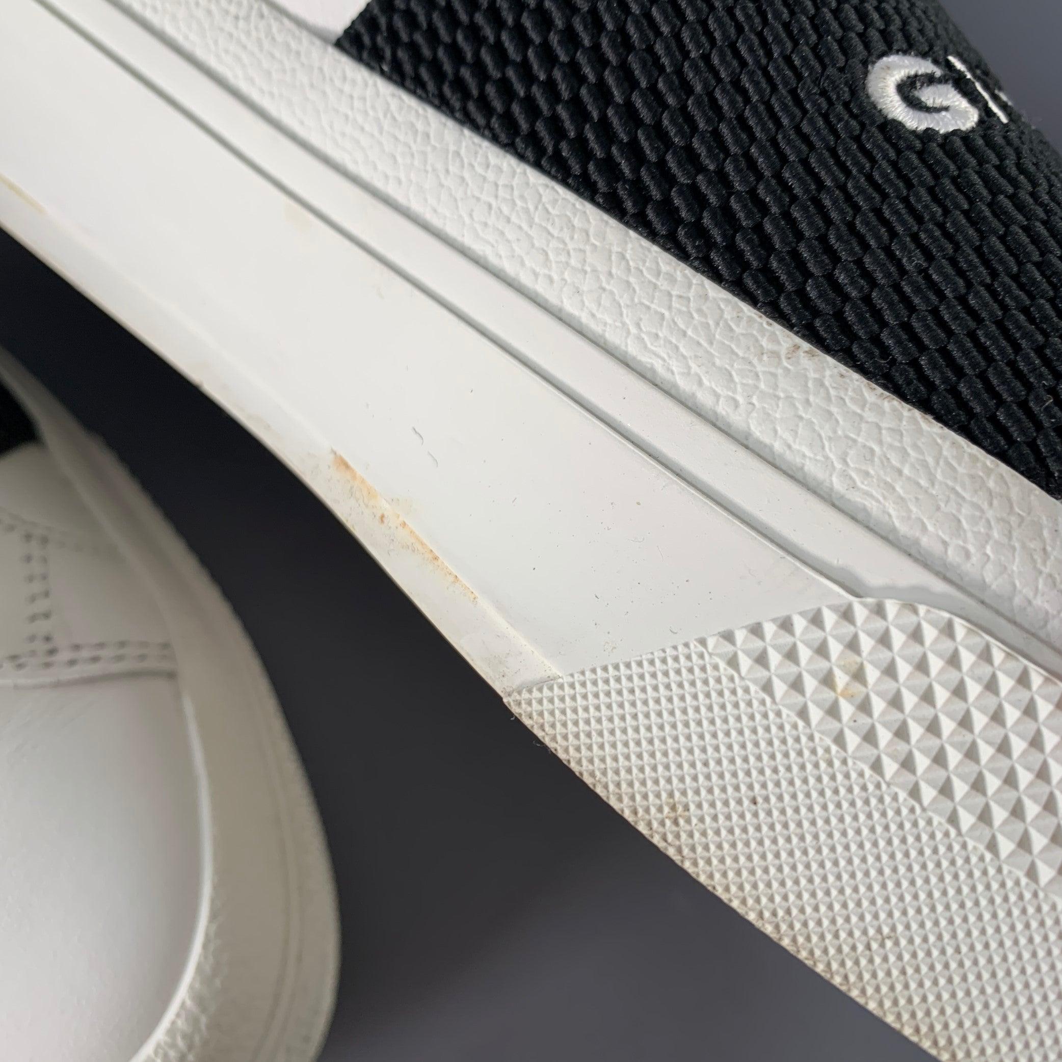 GIVENCHY Size 8 White Black Leather Logo Calfskin Low Top Sneakers 6