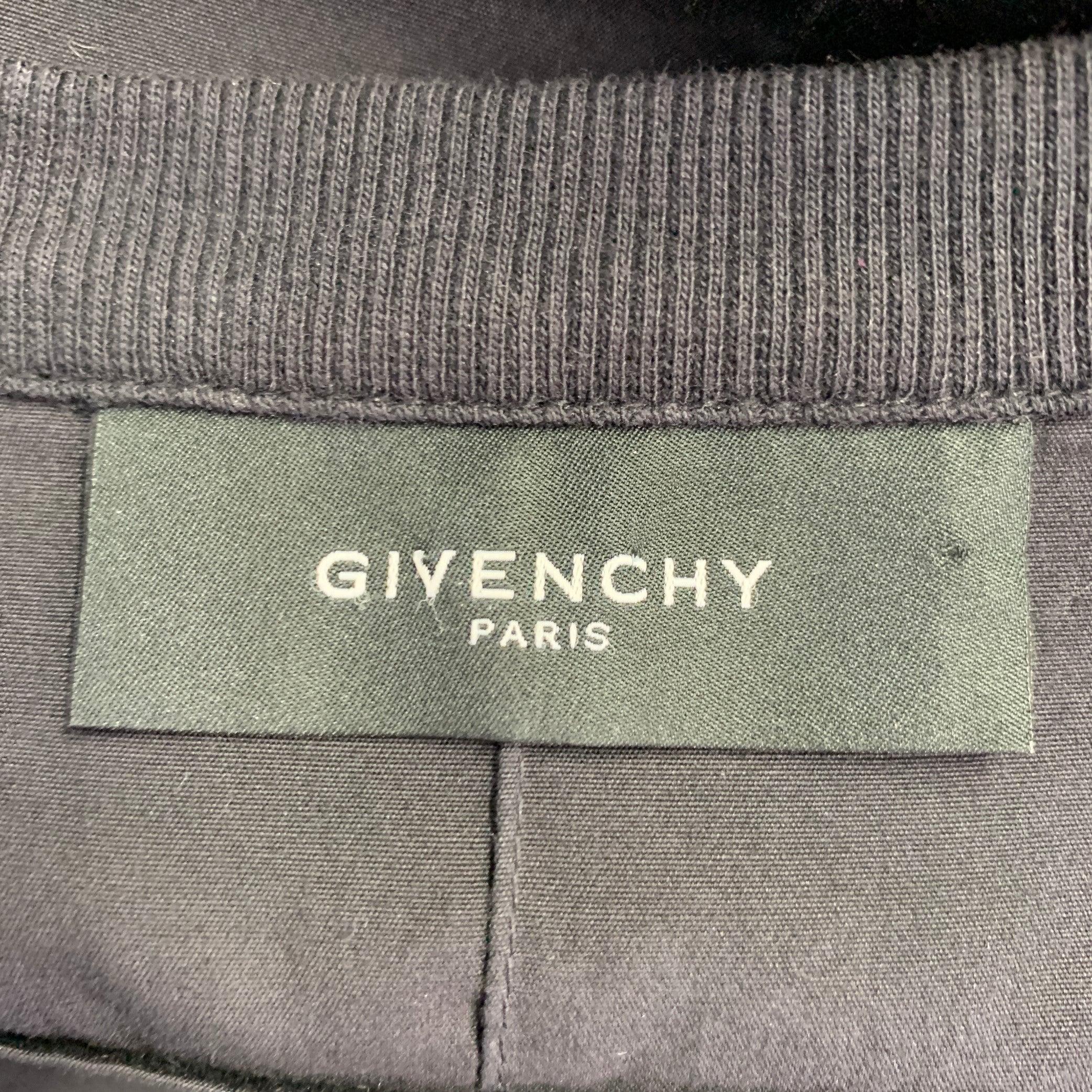 Women's GIVENCHY Size L Black Cotton Crew Neck T-Shirt For Sale