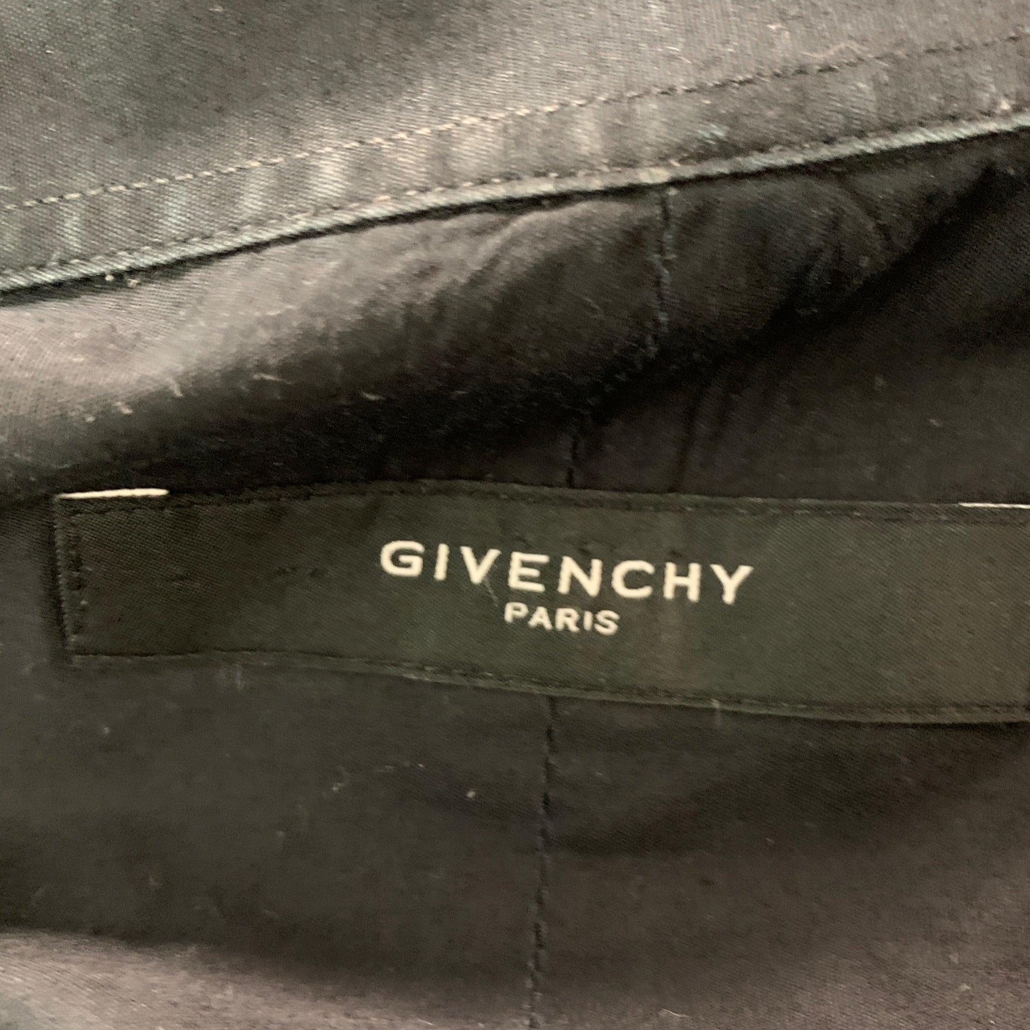 Men's GIVENCHY Size L Black Cotton Long Sleeve Shirt For Sale
