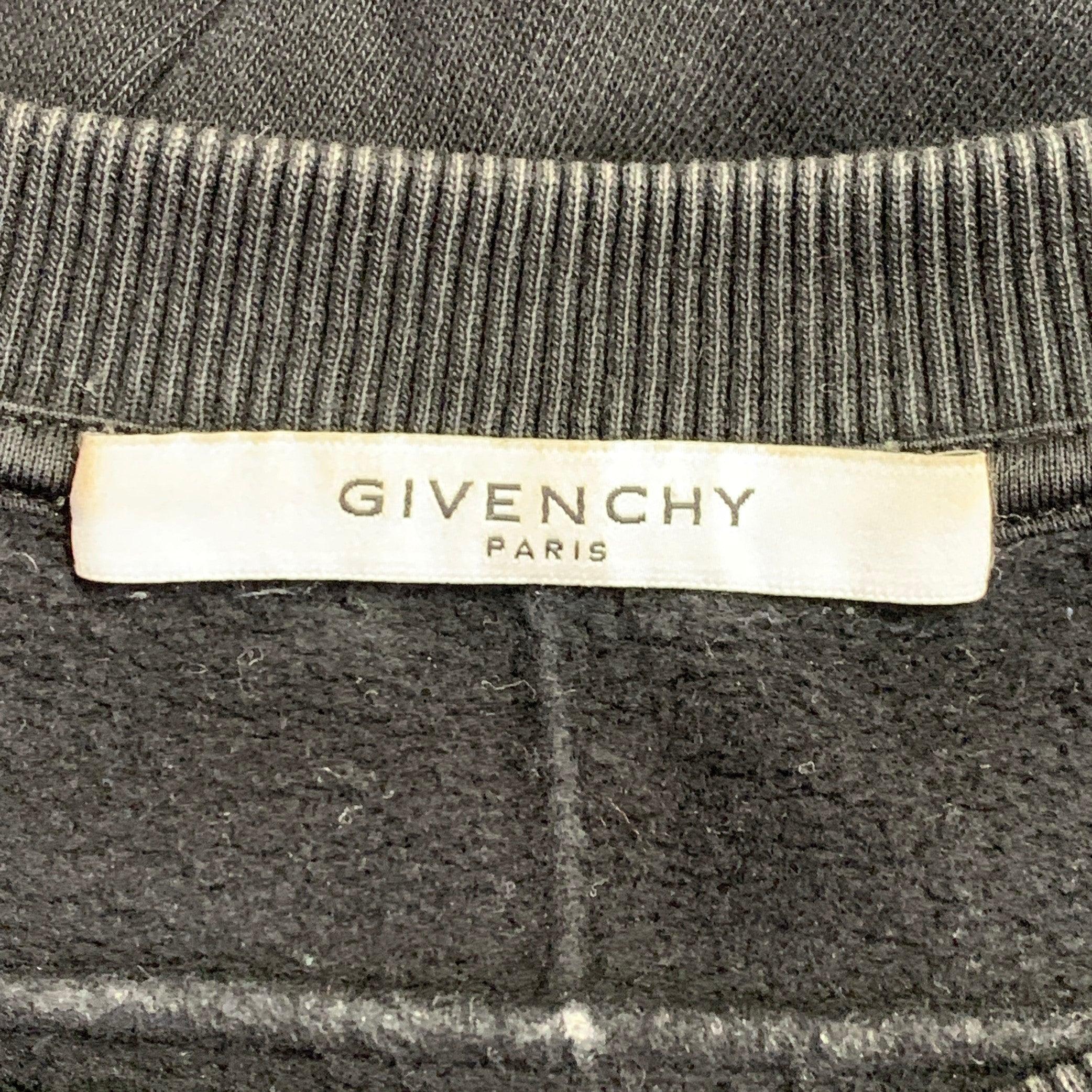 GIVENCHY Size L Black Jesus Graphic Cotton Cuban Fit Crew Neck Sweatshirt For Sale 3