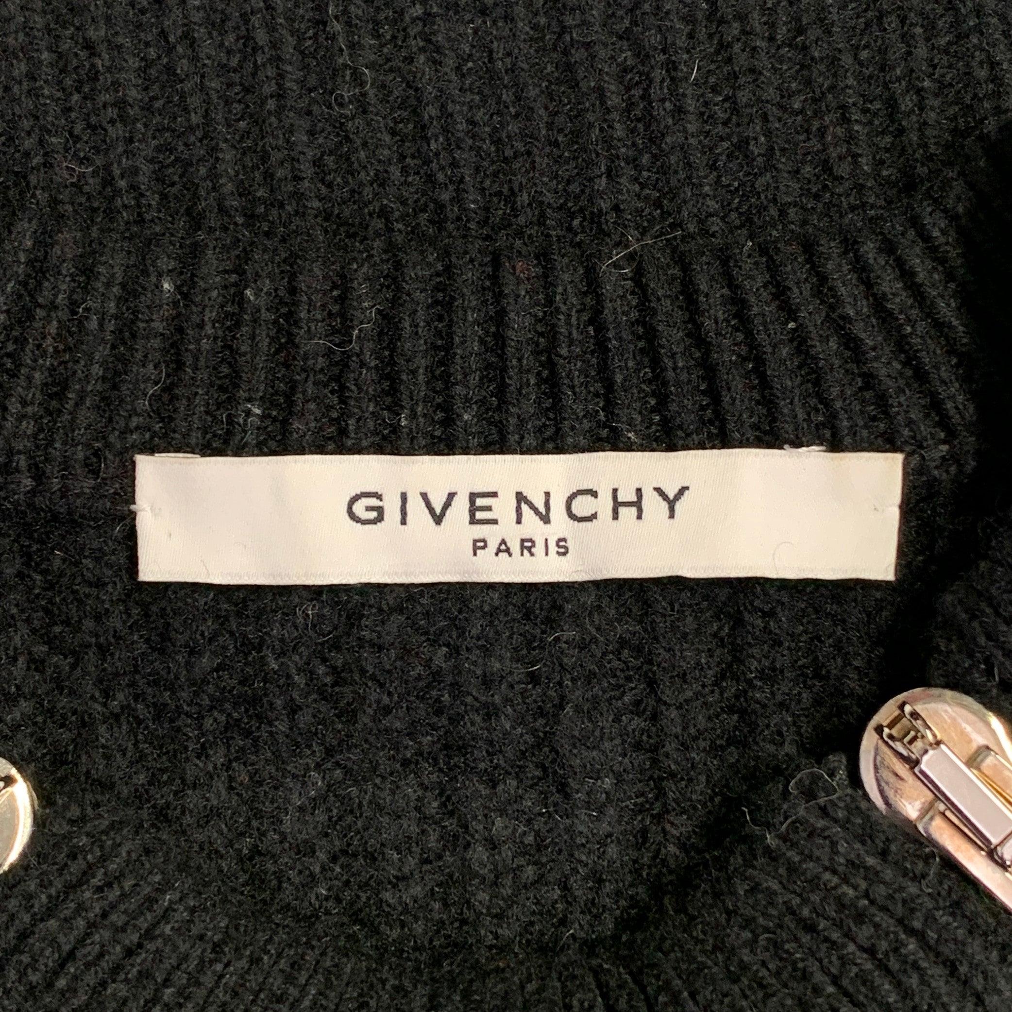 GIVENCHY Maglione girocollo in misto lana a righe bianche e rosse taglia L.L.A. in vendita 1