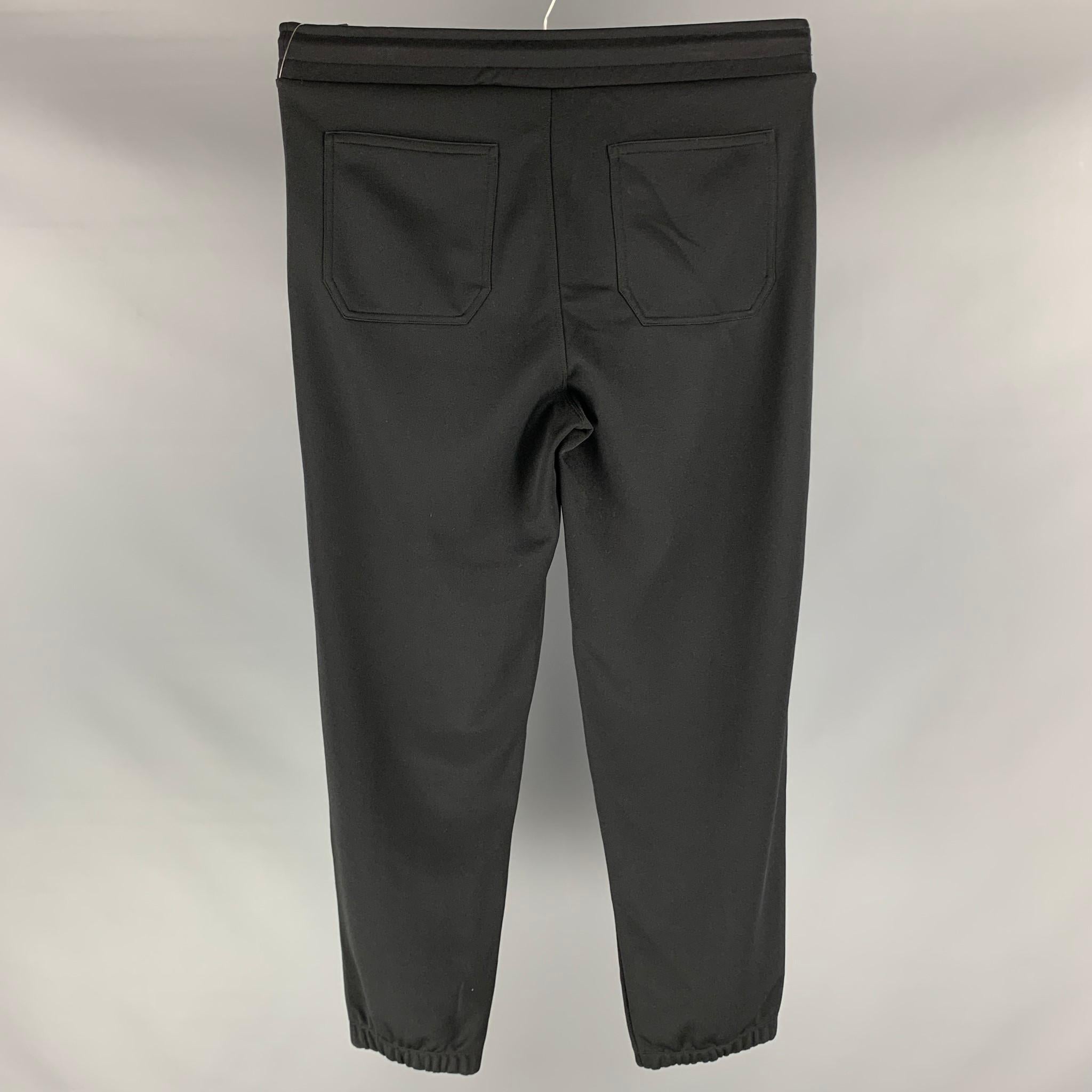 GIVENCHY Size L Black Solid Polyester Cotton Sweatpants Casual Pants In Excellent Condition In San Francisco, CA