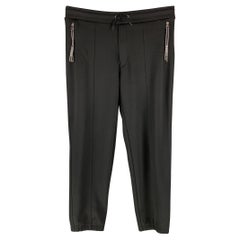 GIVENCHY - Pantaloni casual in cotone e poliestere tinta unita neri Taglia L