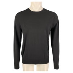 GIVENCHY Size L Black Wool Crew-Neck Pullover