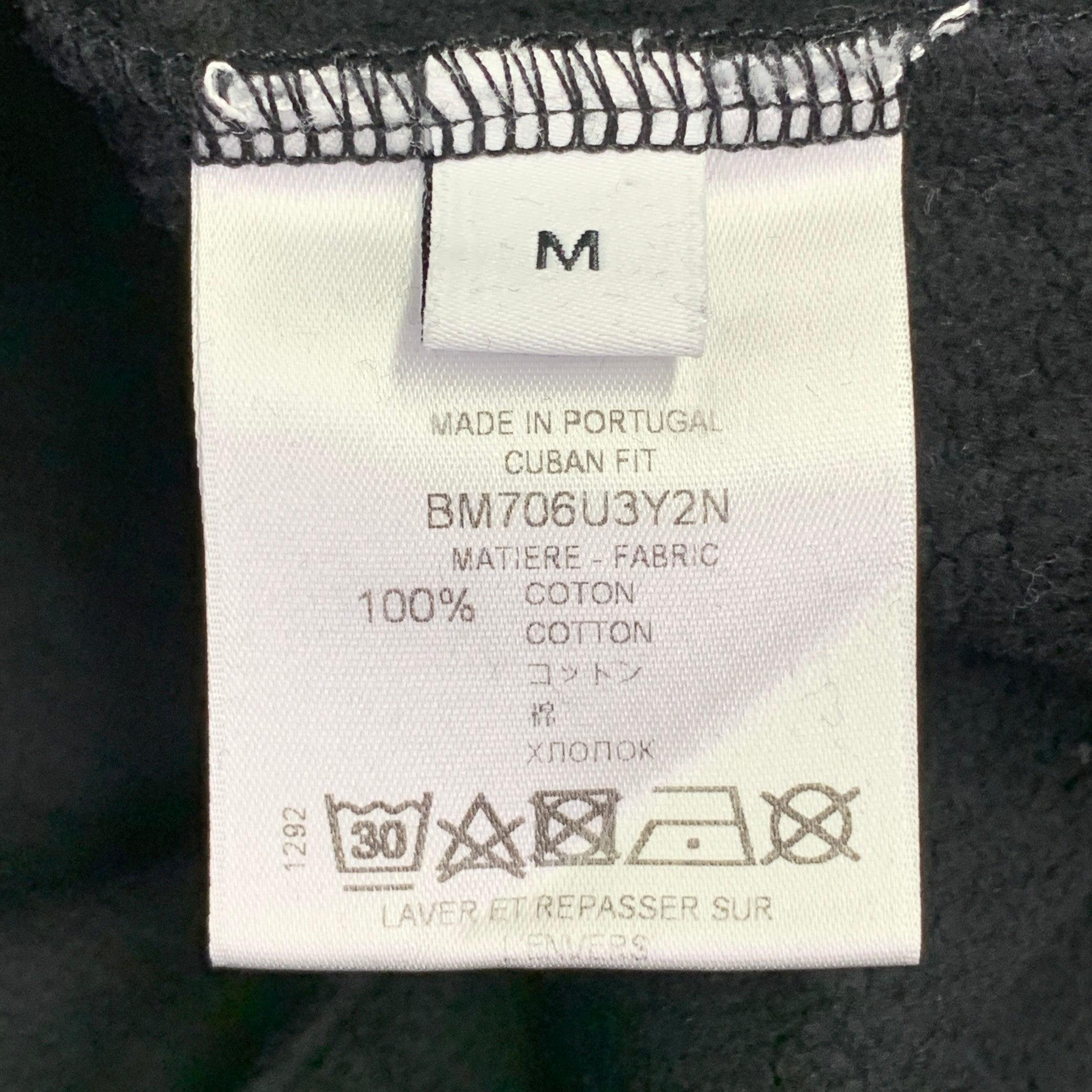 GIVENCHY Size M Black Red Logo Cotton Cuban Fit Crew Neck Sweatshirt For Sale 2
