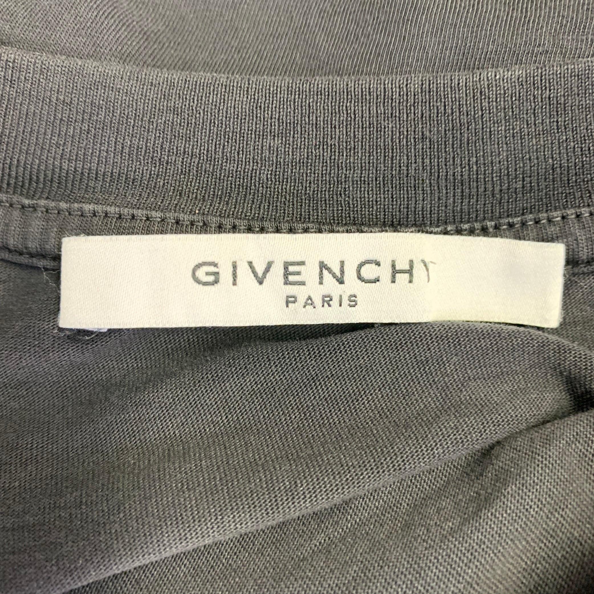 GIVENCHY Size M Black Red Mermaid Print Cotton Oversized Crew Neck T-shirt en vente 2