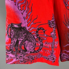 GIVENCHY Pantalones cortos de algodón rojo púrpura talla M