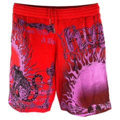 GIVENCHY Pantalones cortos de algodón rojo púrpura talla M