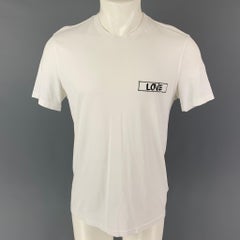 GIVENCHY Size M White Embroidery Cotton Love T-shirt