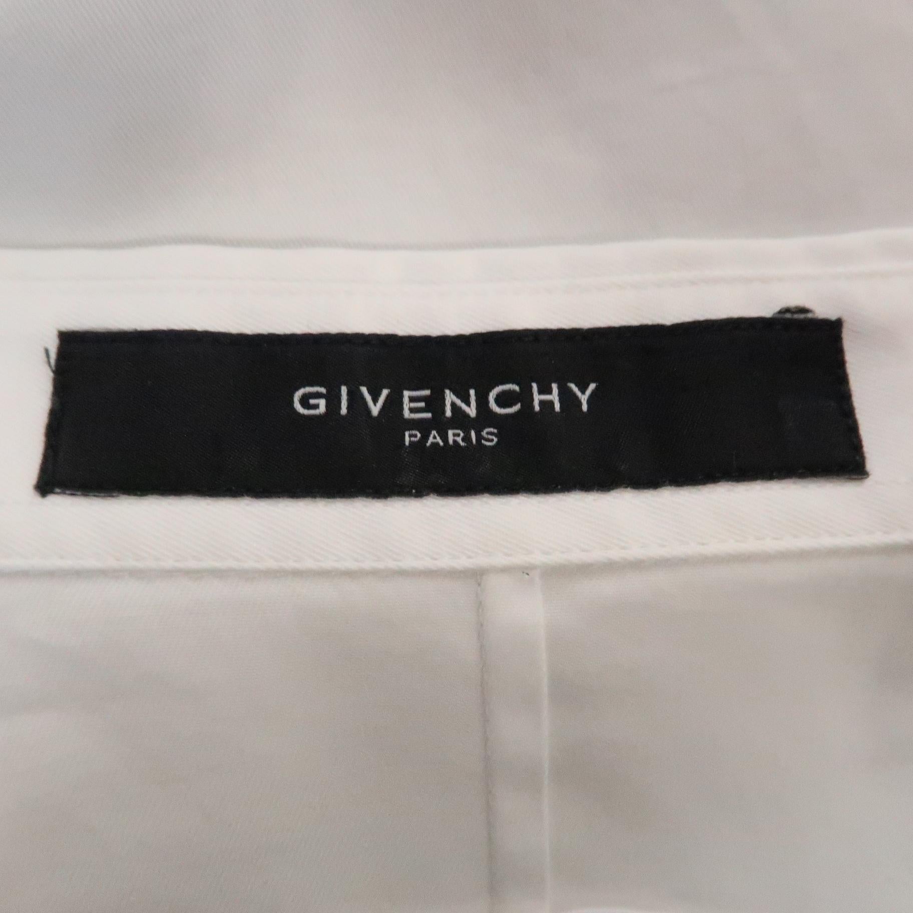 givenchy white long sleeve shirt