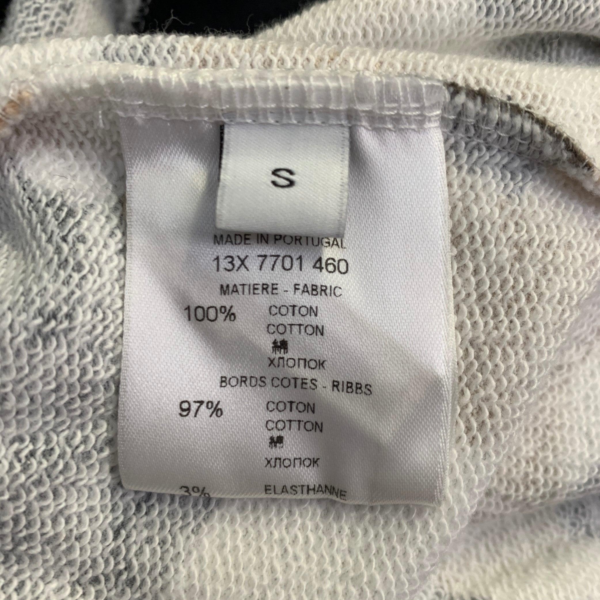 GIVENCHY Taille S Noir Marron Crème Coton Géométrique Col ras du cou Pullover en vente 3