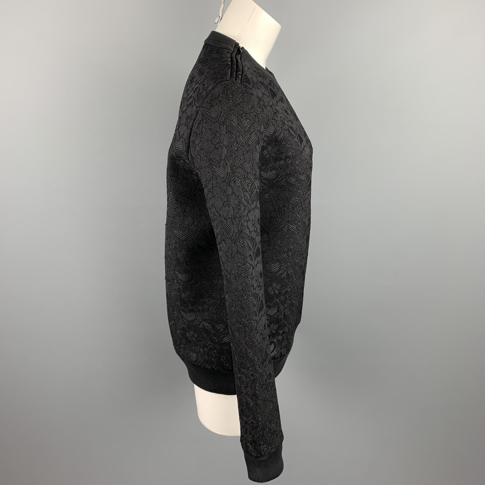 GIVENCHY Size S Black Lace Polyester 