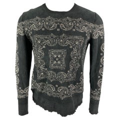 Pullover GIVENCHY Taglia S S.S. White Paisley Silk Distressed