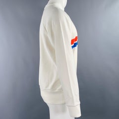 GIVENCHY Size S Cream Red Cotton -GV World Tour- Graphic Sweatshirt