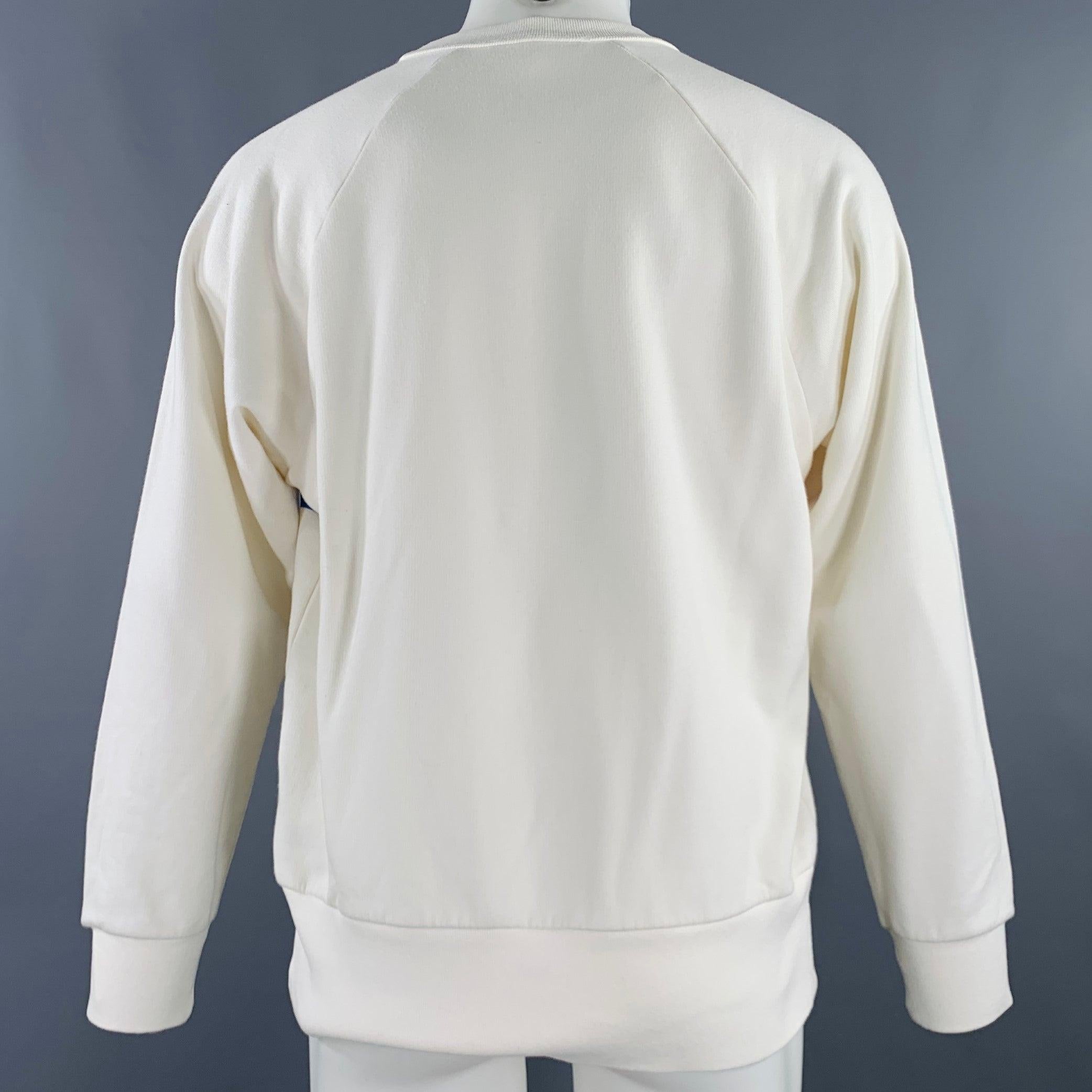 White GIVENCHY Size S Cream Red Cotton -GV World Tour- Graphic Sweatshirt For Sale