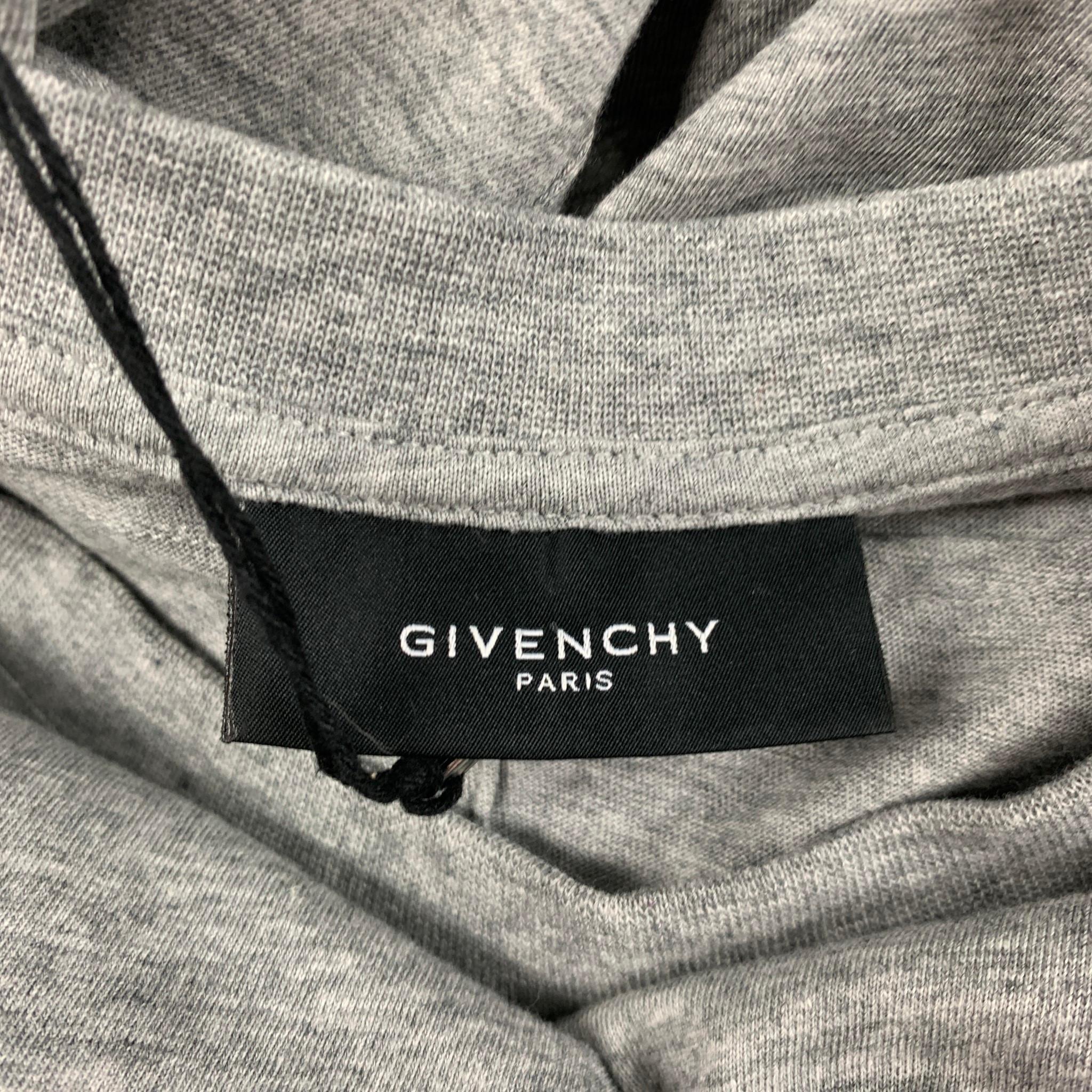 GIVENCHY Size S Grey Black Graphic Cotton T-shirt 1