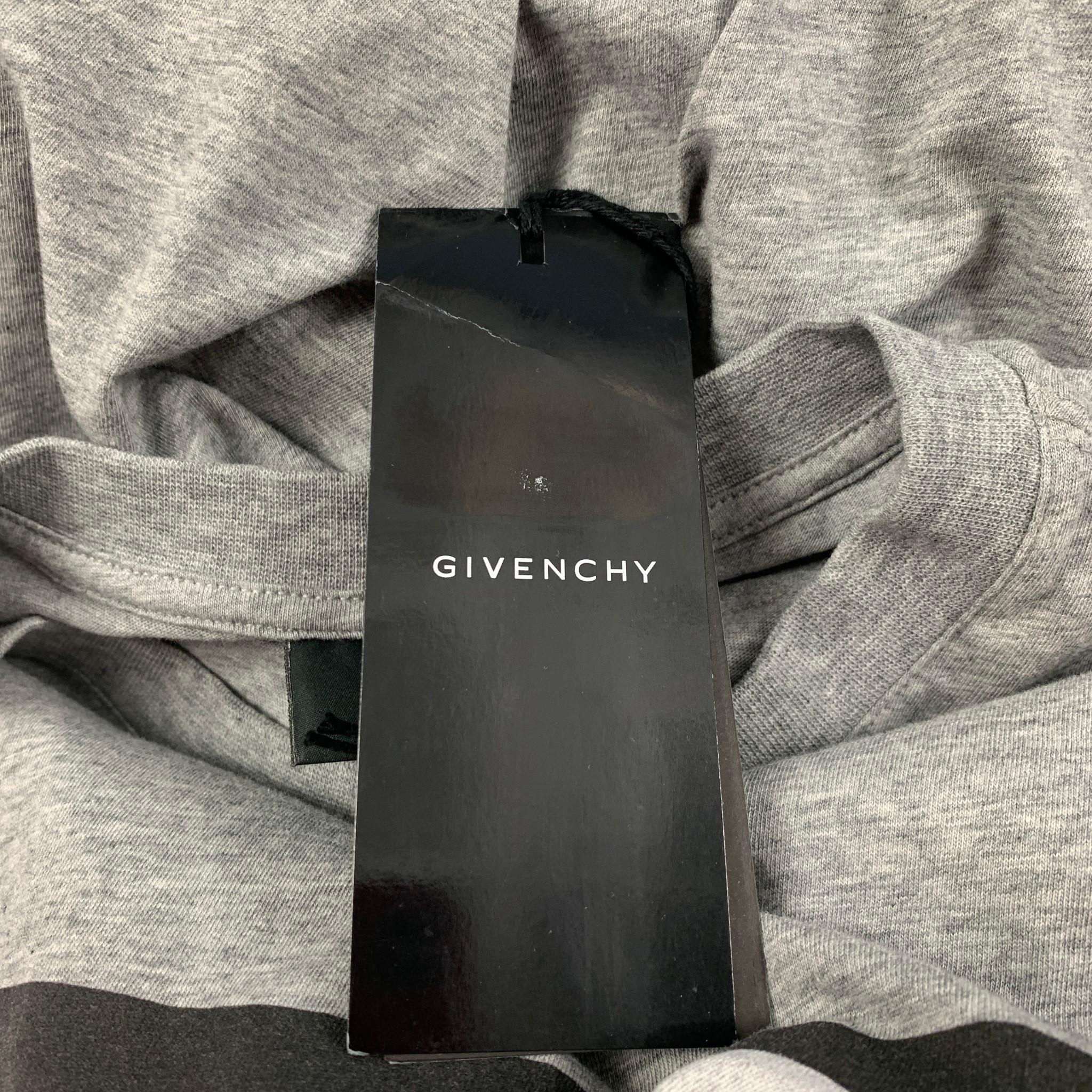 GIVENCHY Size S Grey Black Graphic Cotton T-shirt 2