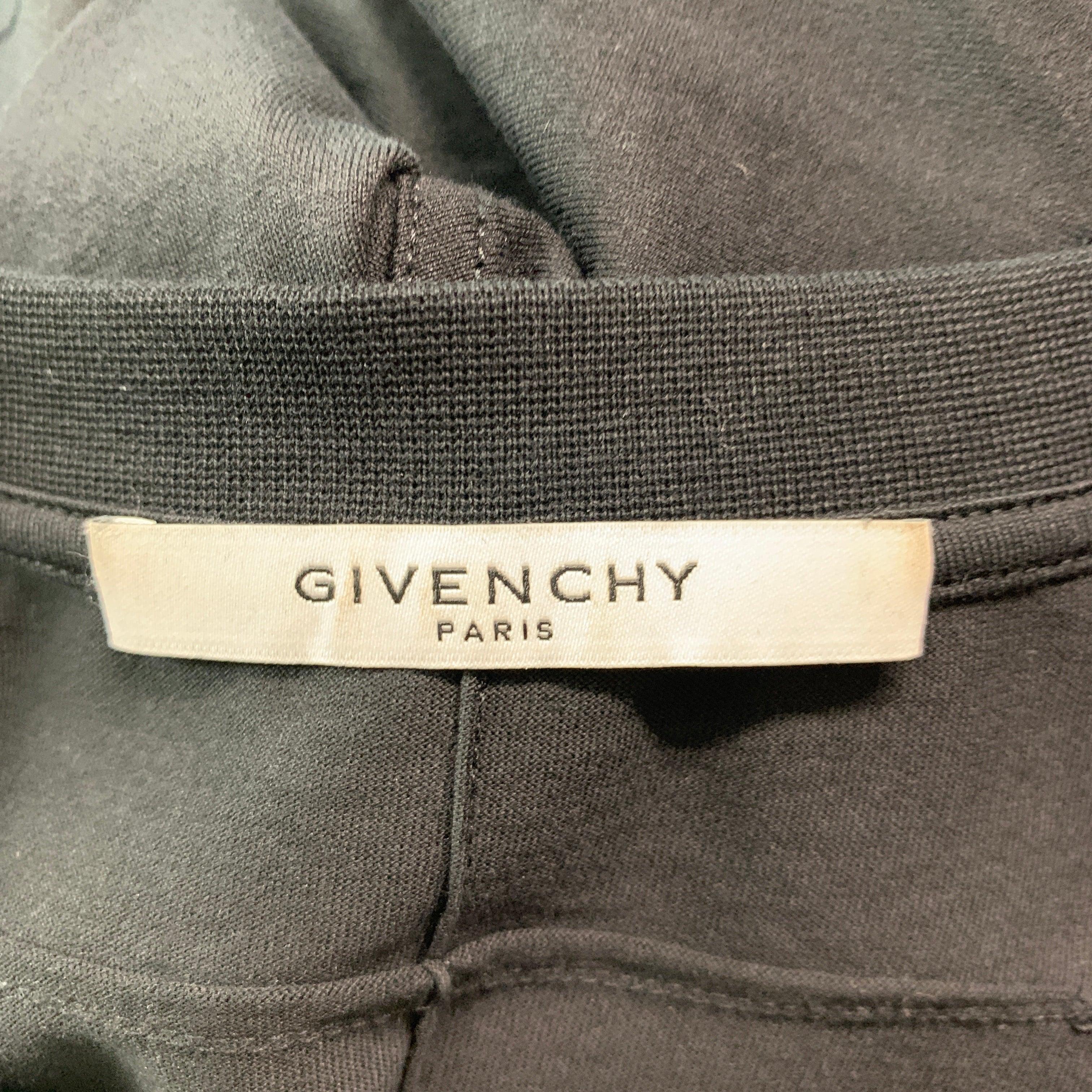 GIVENCHY Size XL Black Red Graphic Cotton Long Sleeve T-shirt For Sale 3