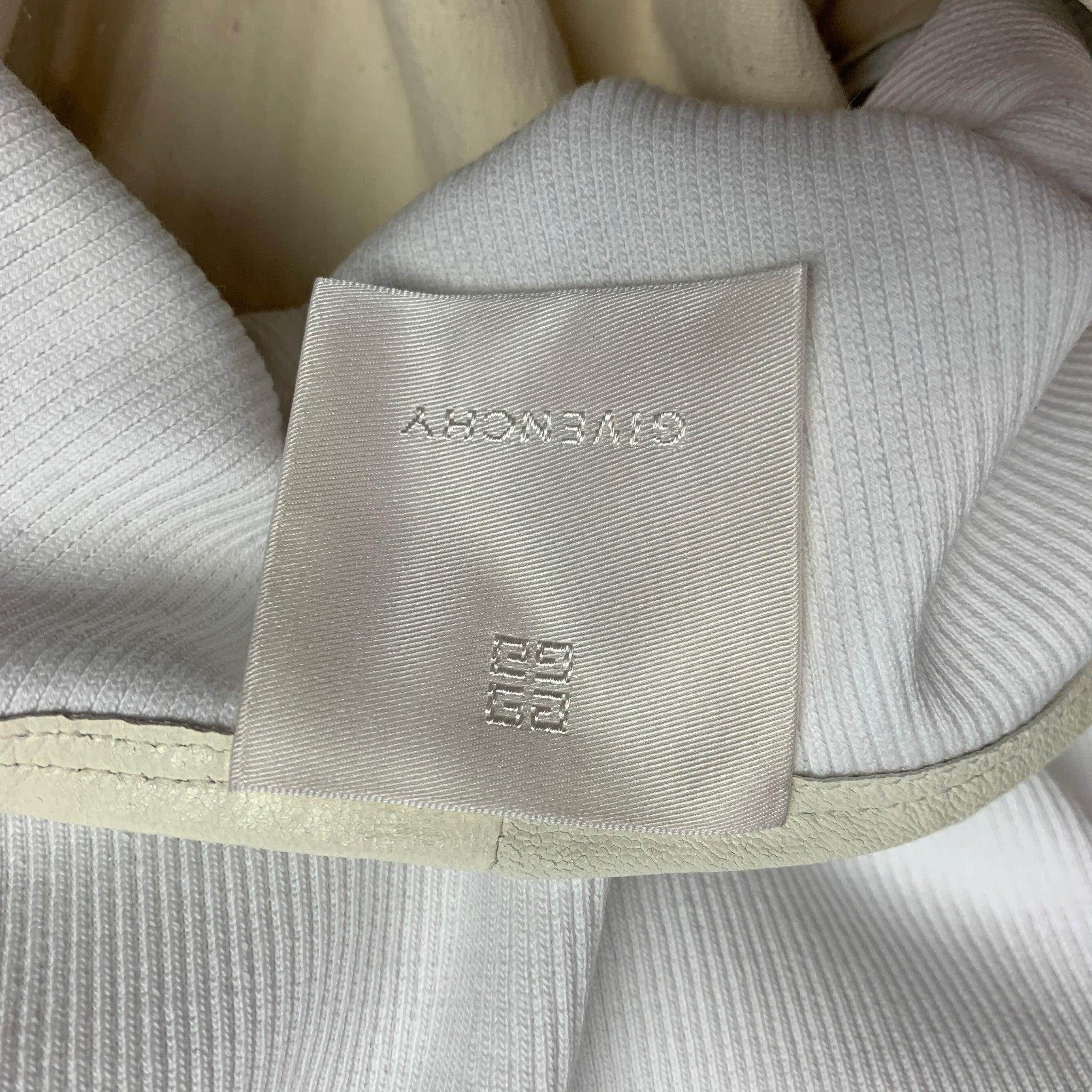 GIVENCHY Taglia XS Crema Pannello in pelle di agnello a coste Top senza maniche aperto sul retro in vendita 2
