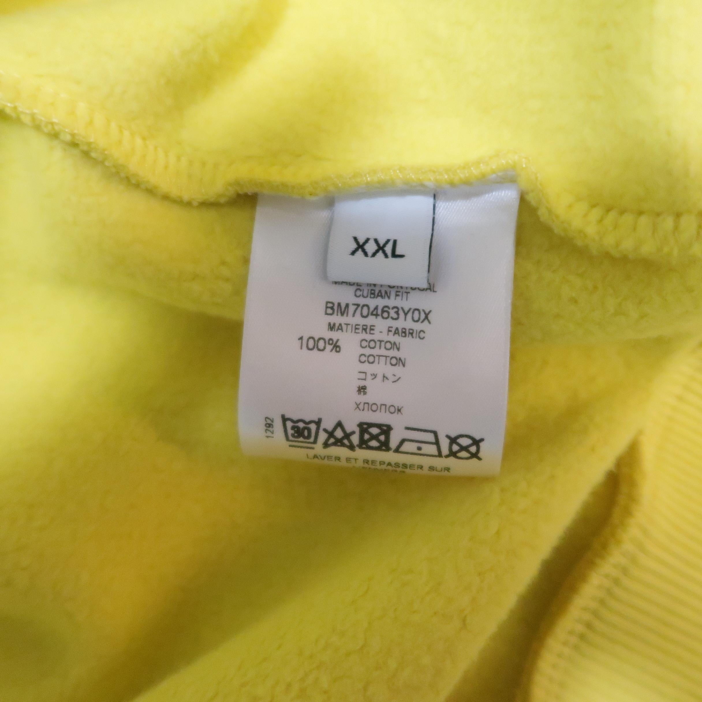GIVENCHY Size XXL Yellow Cotton Star Crewneck Sweatshirt 3
