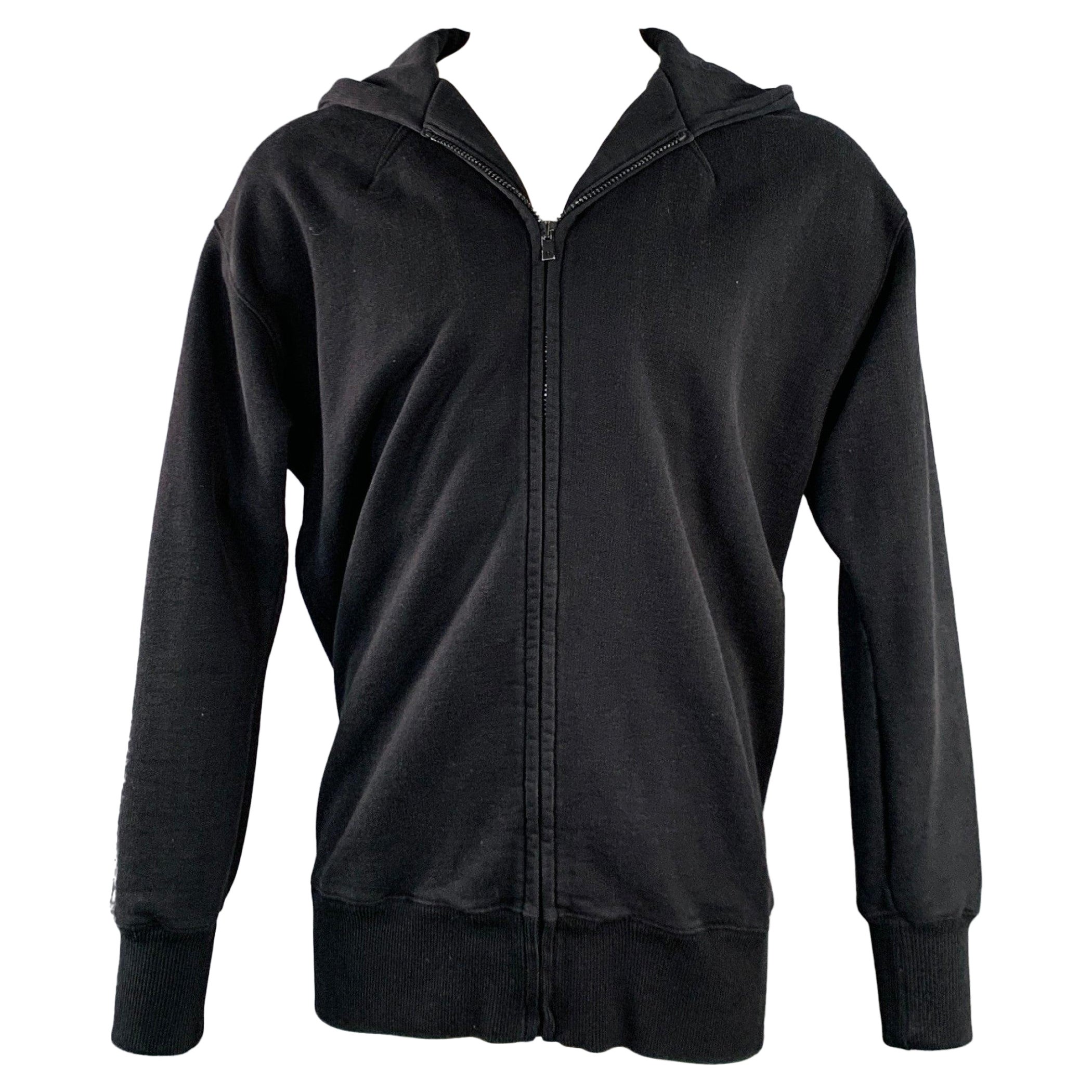 GIVENCHY Size XXS Black Cotton Hooded Zip Up Sweatshirt