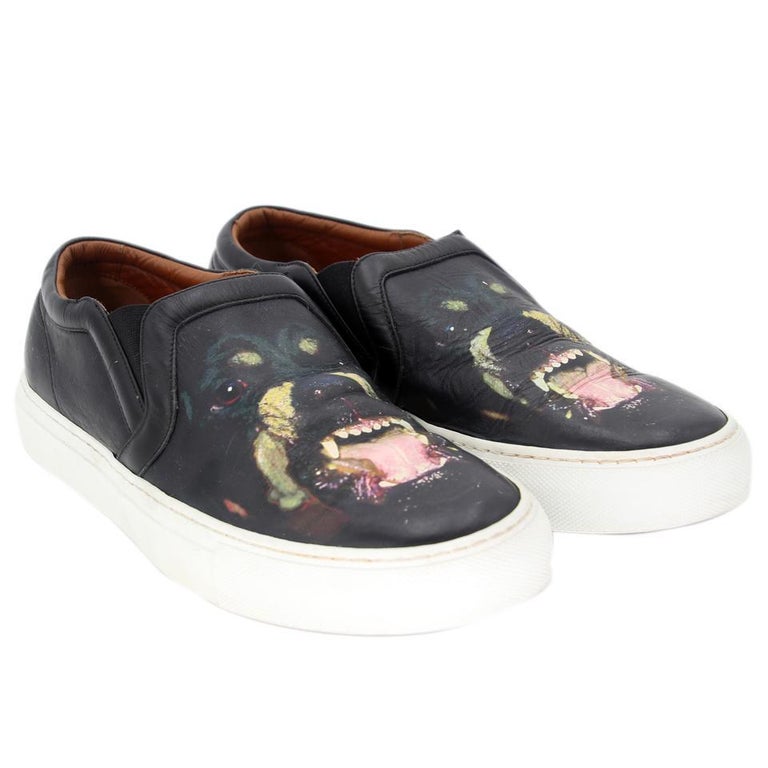 Givenchy Skate Slip-On 40/10 Rottweiler Dog Printed Sneakers GV-0516N-0175