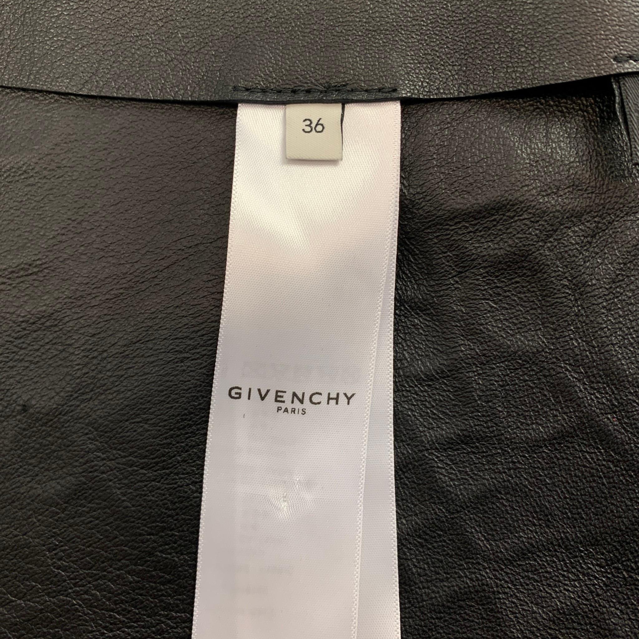 givenchy leather skirt