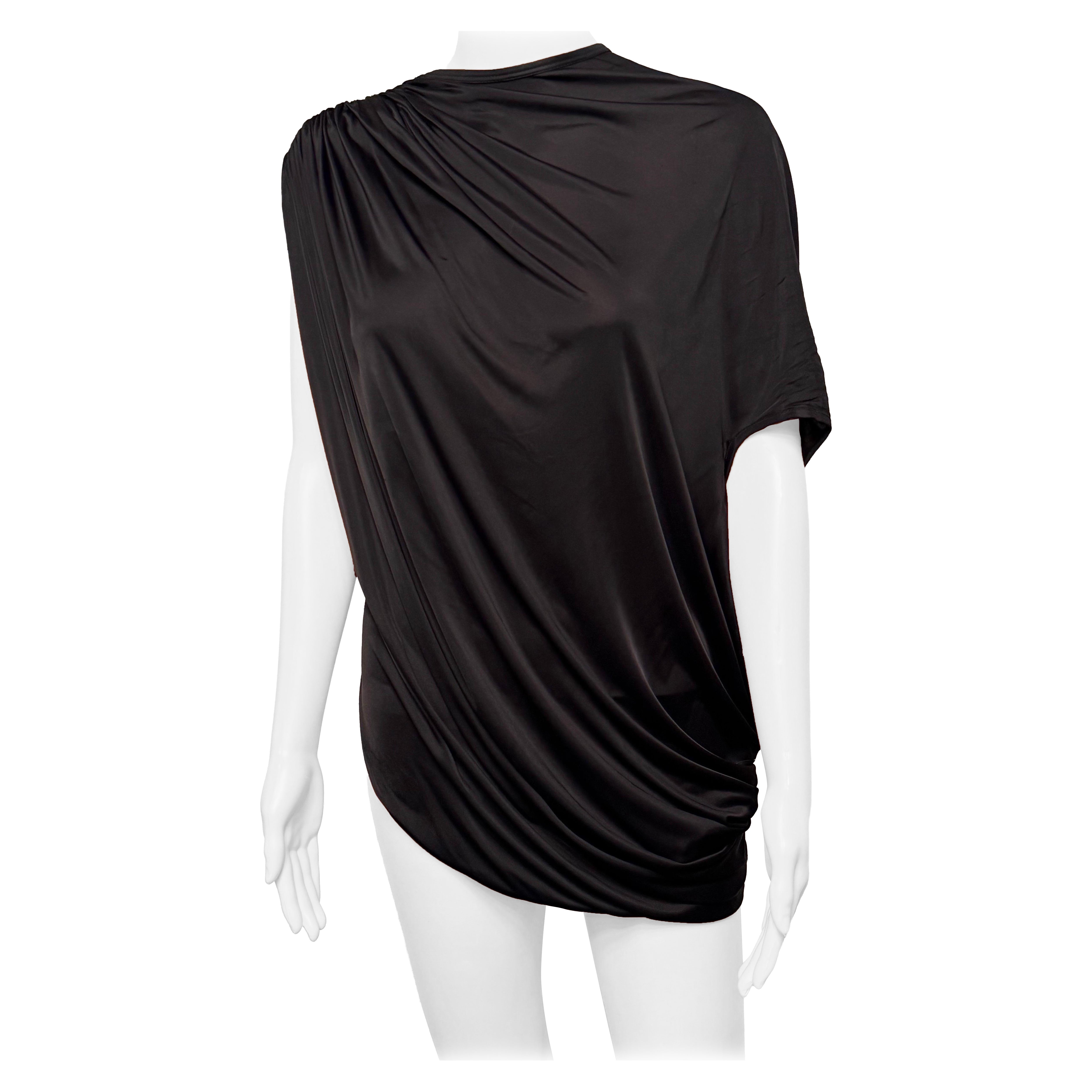 Givenchy SS14 Ruched Draped Tunic Blouse FR 38 Riccardo Tisci Viscose Stretch