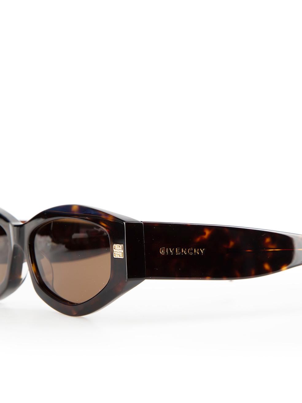 Givenchy SS24 Dark Havana Geometric Sunglasses 3