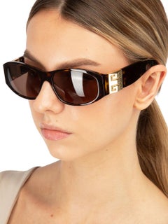Givenchy SS24 Dark Havana Tortoiseshell Sunglasses