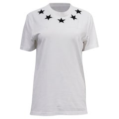 T-shirt Givenchy brodé d'étoiles, en coton blanc