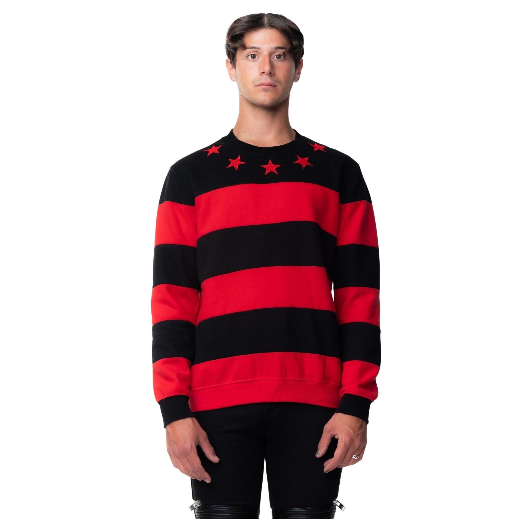 Givenchy Stars And Stripes Red/black Sweatshirt (LARGE) For Sale at 1stDibs