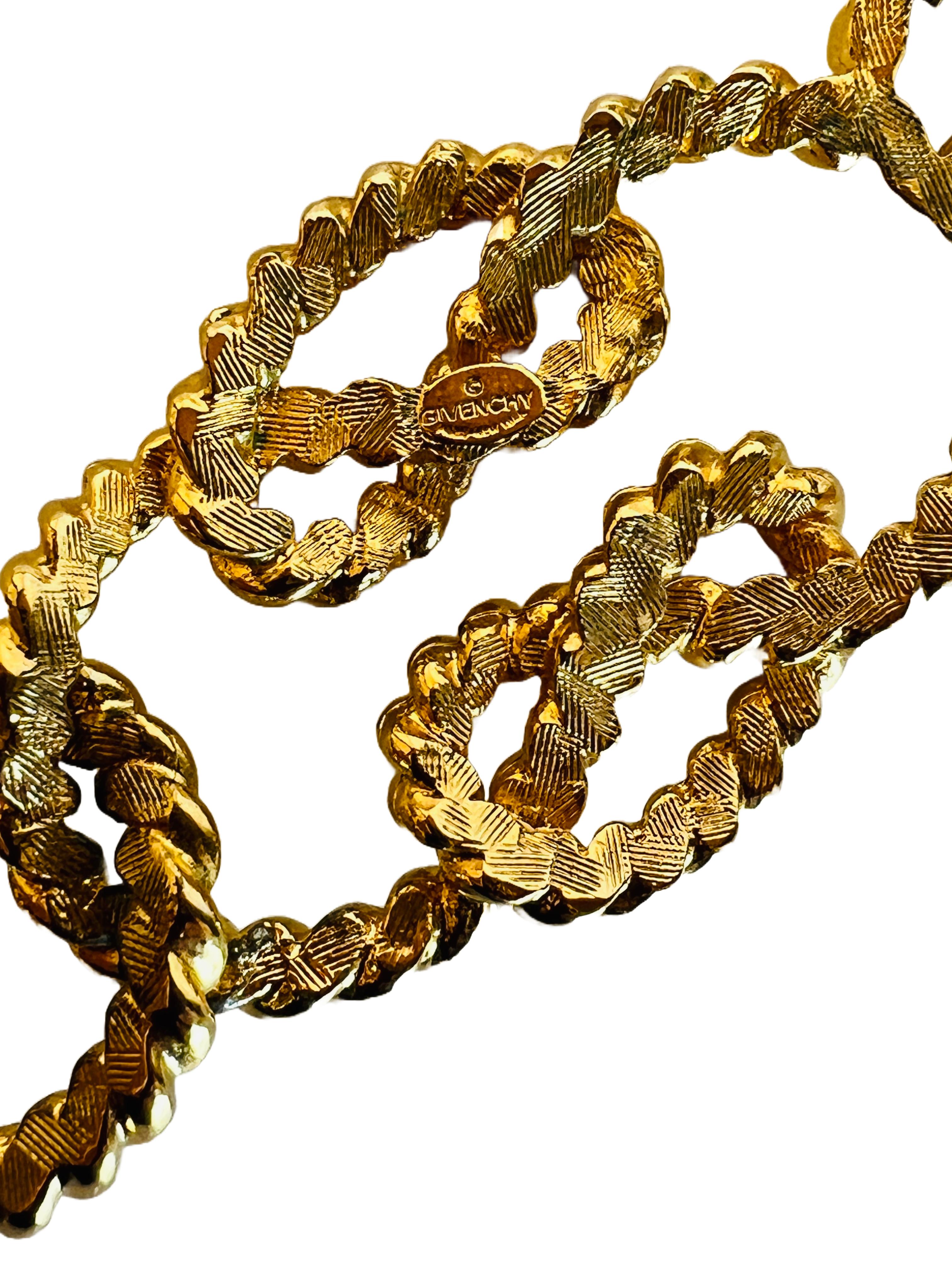 Givenchy Statement Twisted Rope Gold Choker Collar Necklace 1