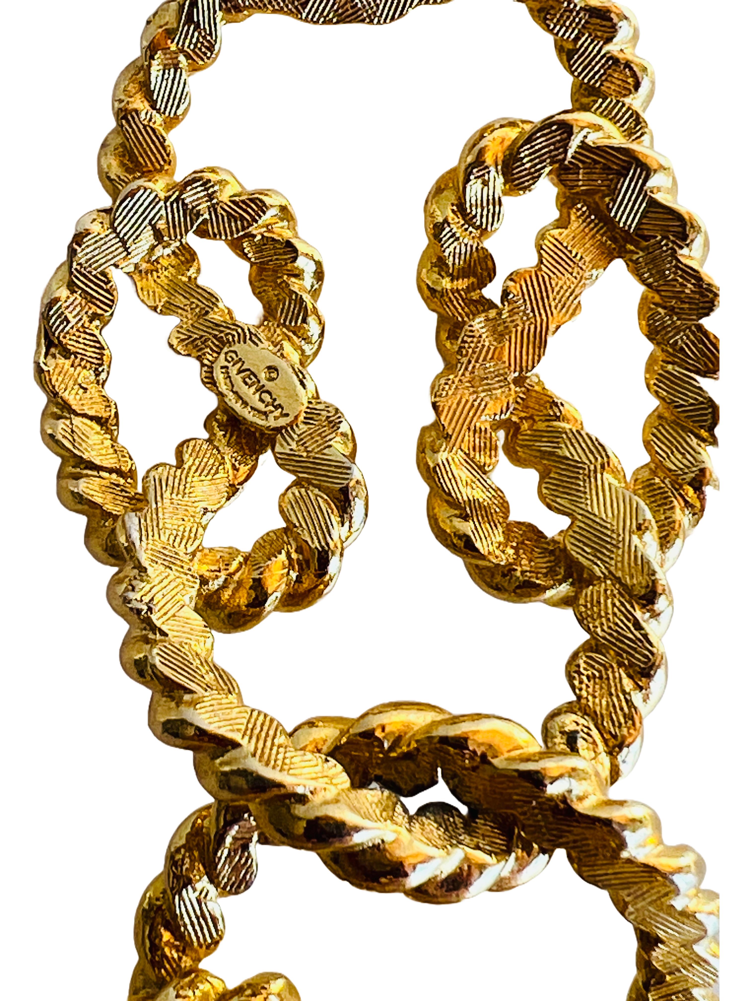 Givenchy Statement Twisted Rope Gold Choker Collar Necklace 1