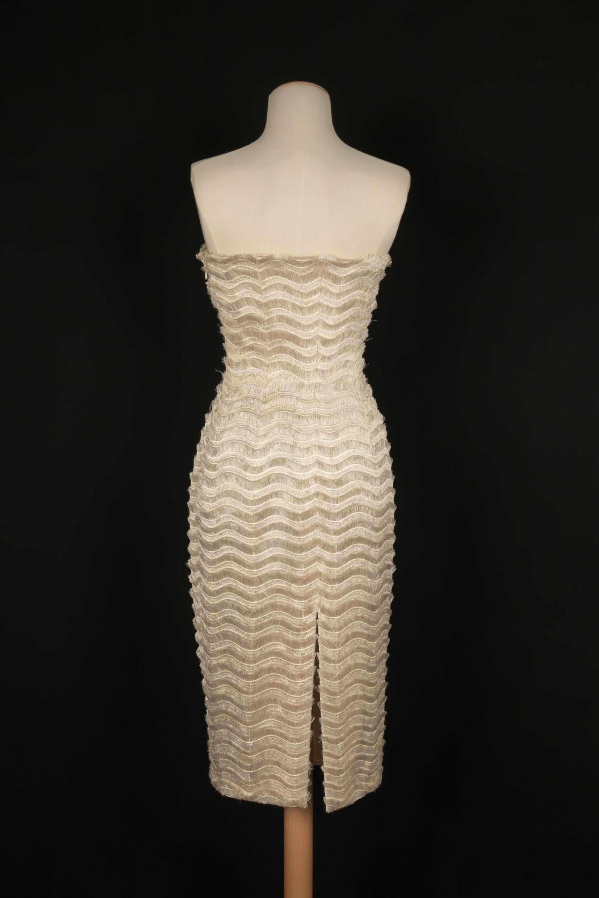 Givenchy Trägerloses Kleid Haute Couture mit passender Tasche 36FR, 1997 im Angebot 1