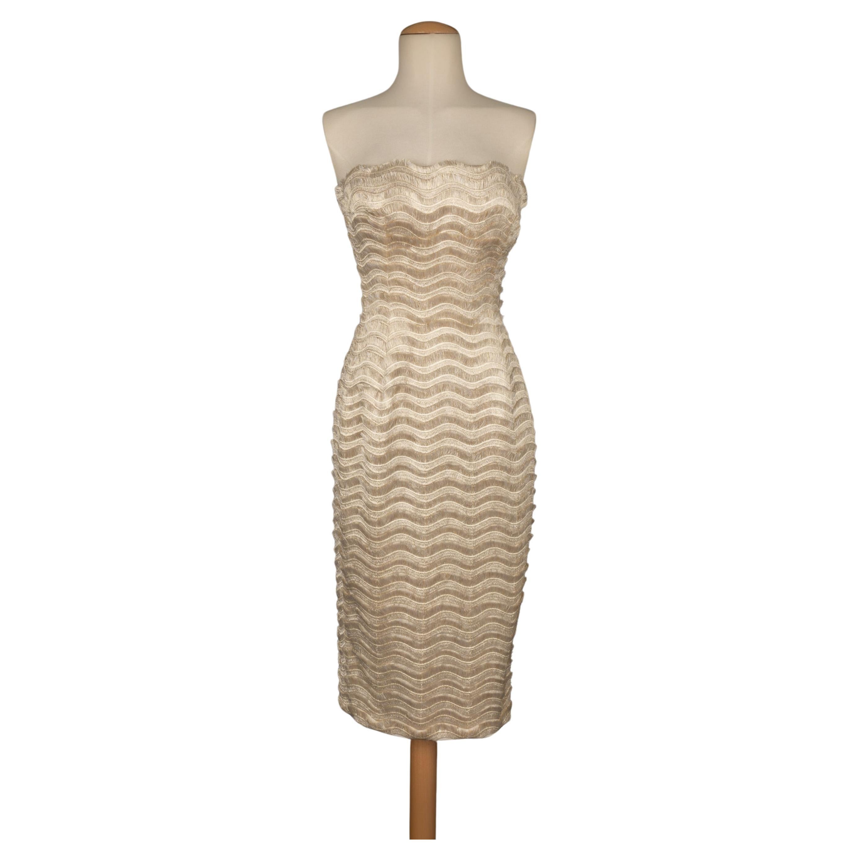 Givenchy Strapless Dress Haute Couture with Matching Bag 36FR, 1997