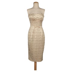 Givenchy Strapless Dress Haute Couture with Matching Bag 36FR, 1997