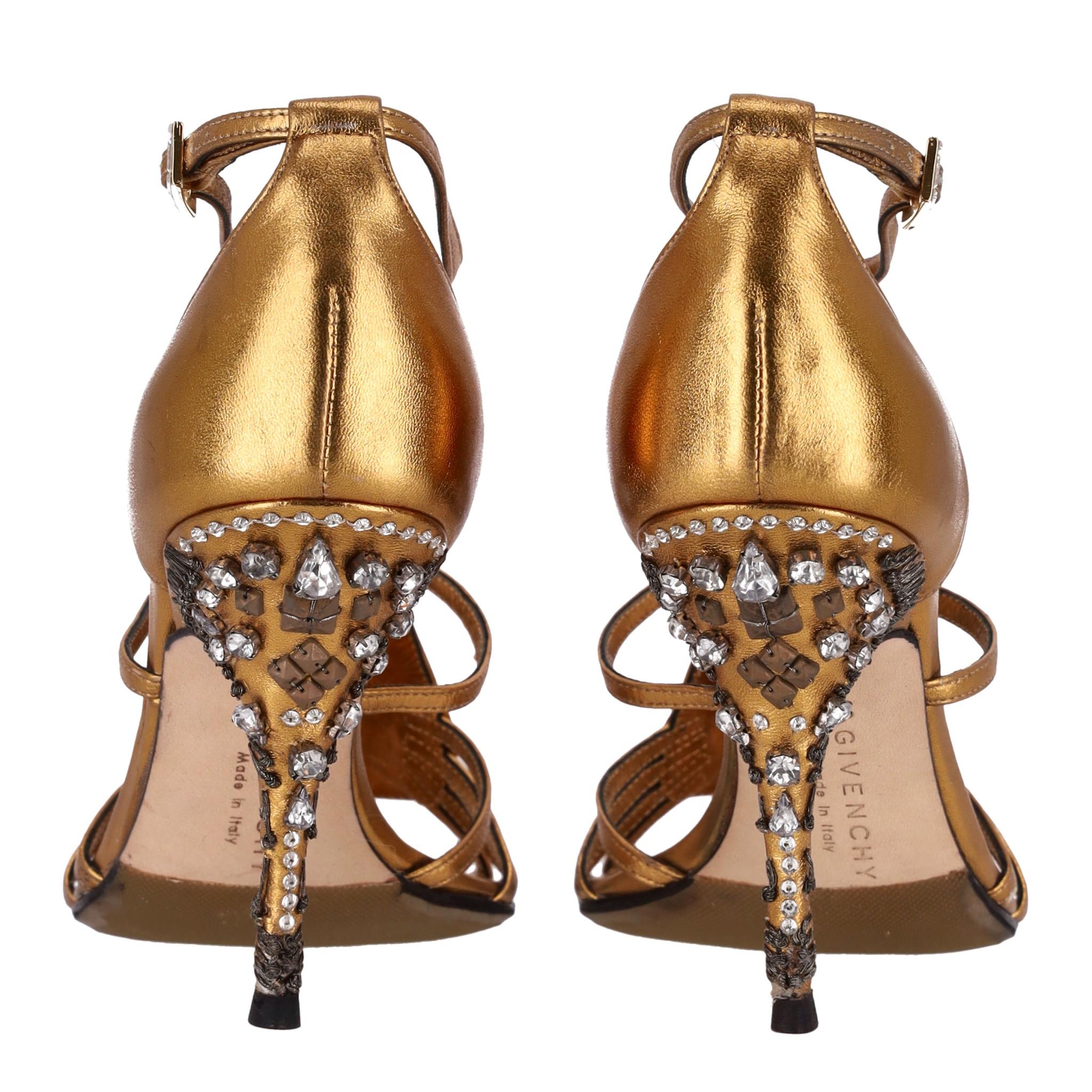 Women's Givenchy Strappy Crystal & Bead Embellished Leather Sandals For Sale