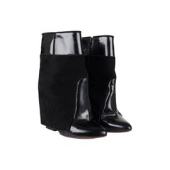 Givenchy Suede and Patent Leather Ankle Boots - '10s