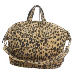 Vintage Givenchy Suede Leopard Cheetah Nightingale 2way Bag  863257