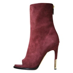 Givenchy Suede Peep-Toe Ankle Boots