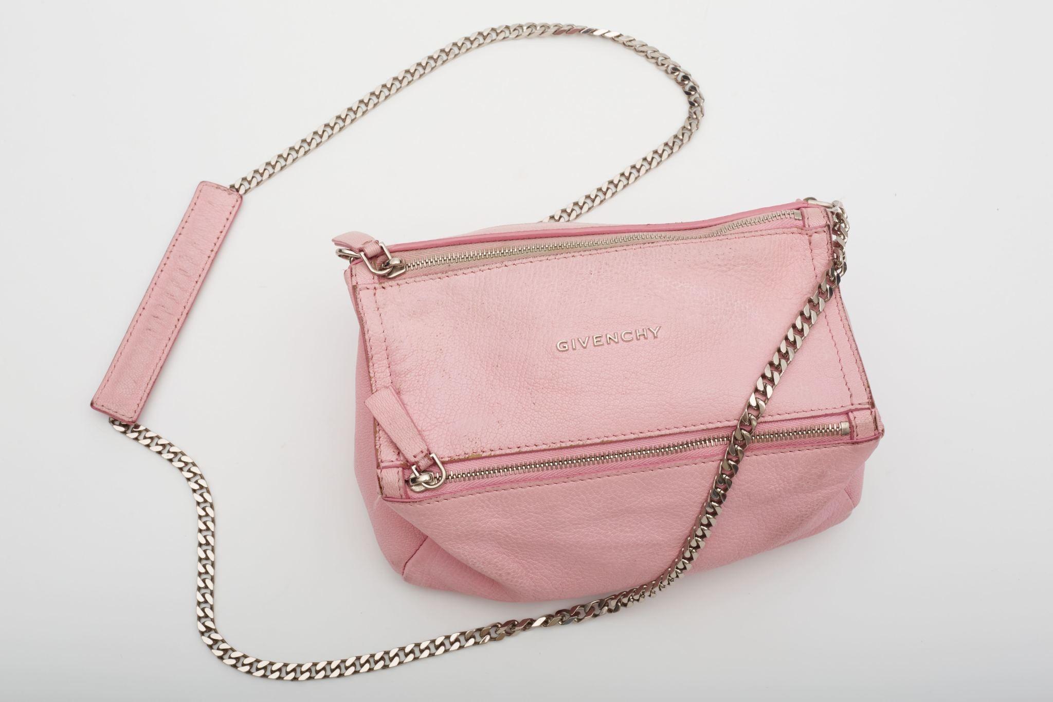 Givenchy Sugar Leather Mini Pandora Shoulder Bag Pink For Sale 1