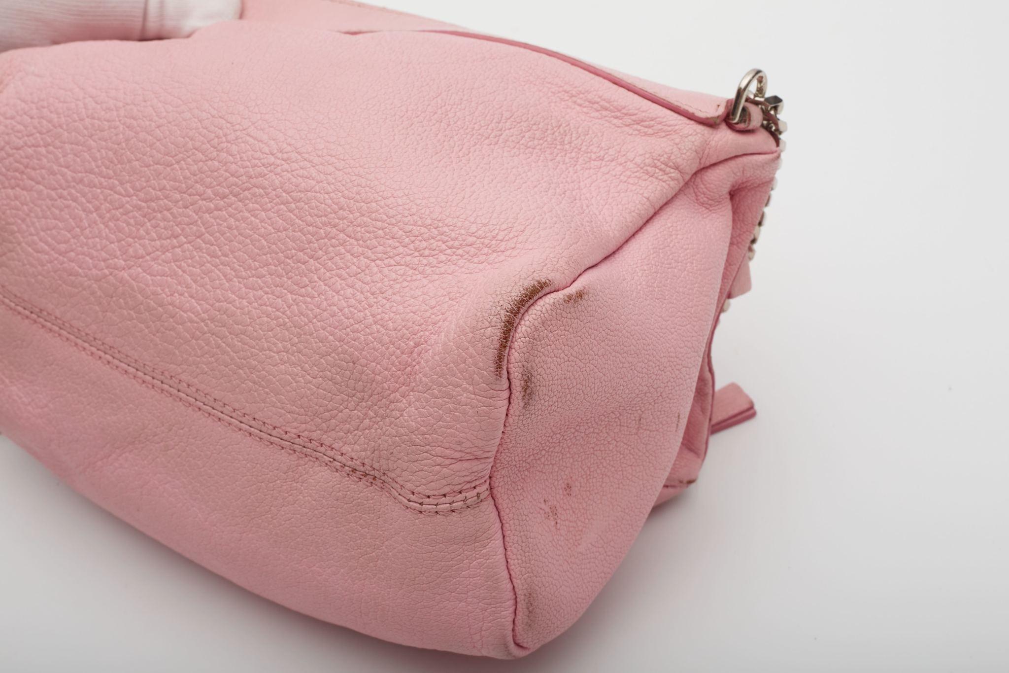 Givenchy Sugar Leather Mini Pandora Shoulder Bag Pink For Sale 3