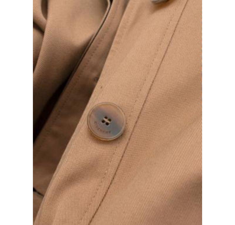 Givenchy Tan Belted Cotton Trench Coat For Sale 6
